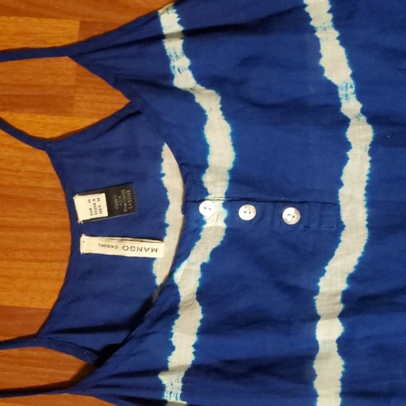 Mango Tie-Dye Print  Tie Back Summer Dress sleeveless size small - Picture 4 of 8